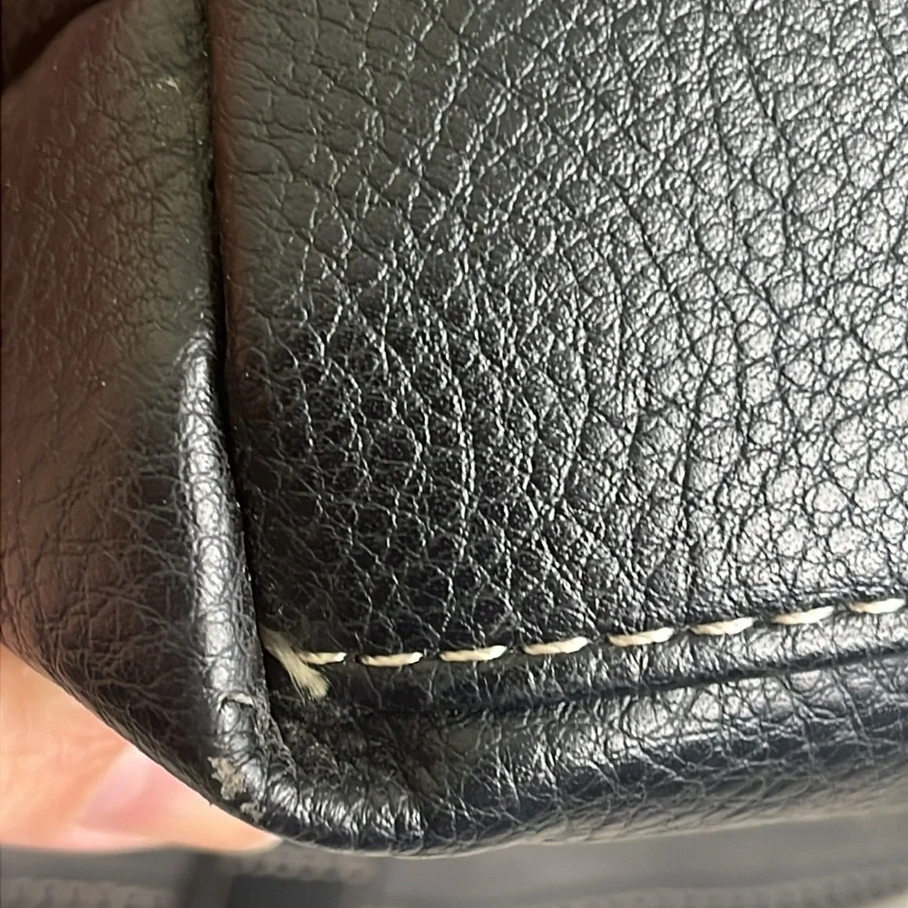 BOC vegan leather multiple pockets Black Gray shoulder tote Bag - Picture 10 of 17